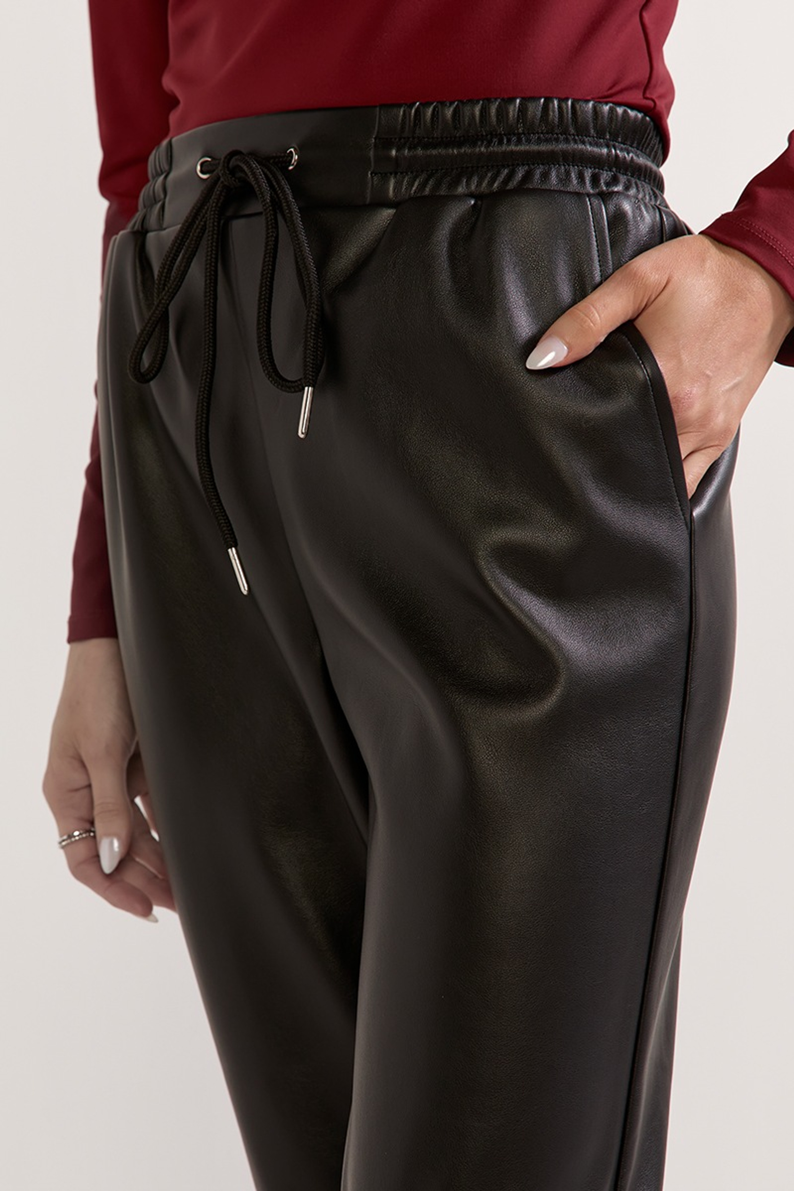 Jenny Faux Leather Joggers | Francesca's