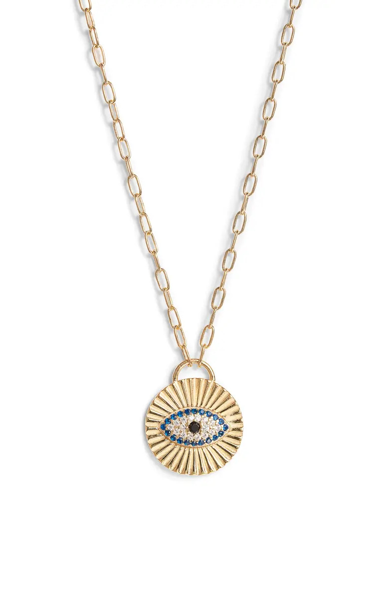 Argento Vivo Sterling Silver Evil Eye Pendant Necklace | Nordstrom | Nordstrom