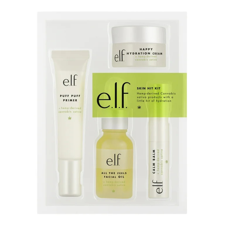 e.l.f. Cosmetics Mini the skin Hit + Hemp-Derived Cannabis Sativa Kit, 4 Count | Walmart (US)