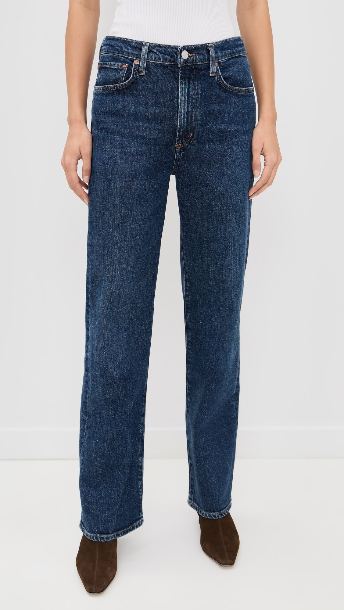 Harper Jeans Mid Rise Relaxed Straight Jeans | Shopbop