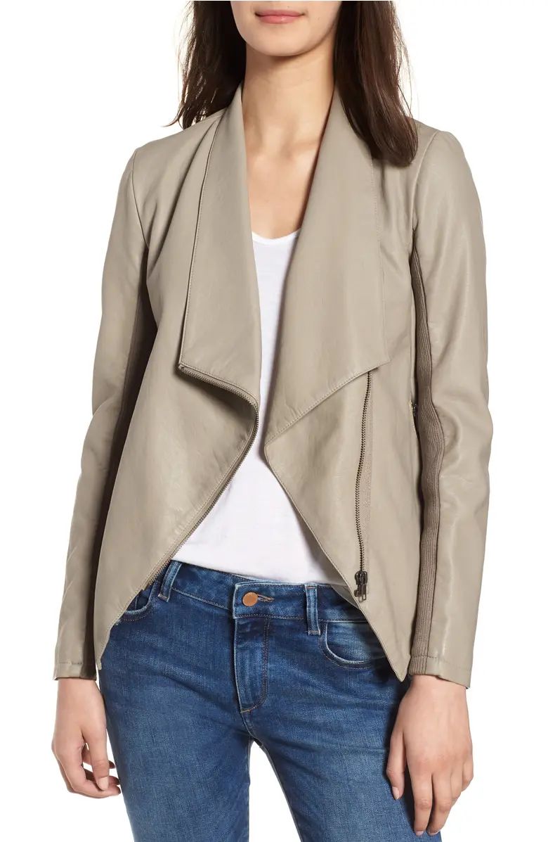 BB Dakota Gabrielle Faux Leather Asymmetrical Jacket | Nordstrom