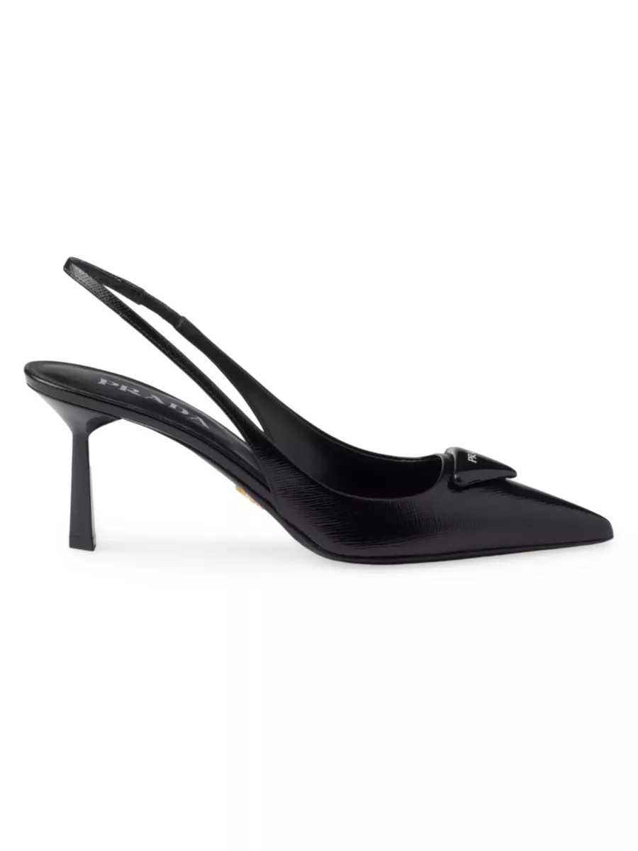 Saffiano Patent Leather Slingback Pumps | Saks Fifth Avenue