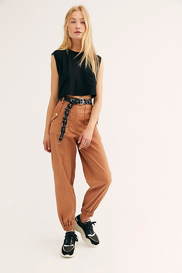 Tan Utility Pants by Free People | Free People (Global - UK&FR Excluded)