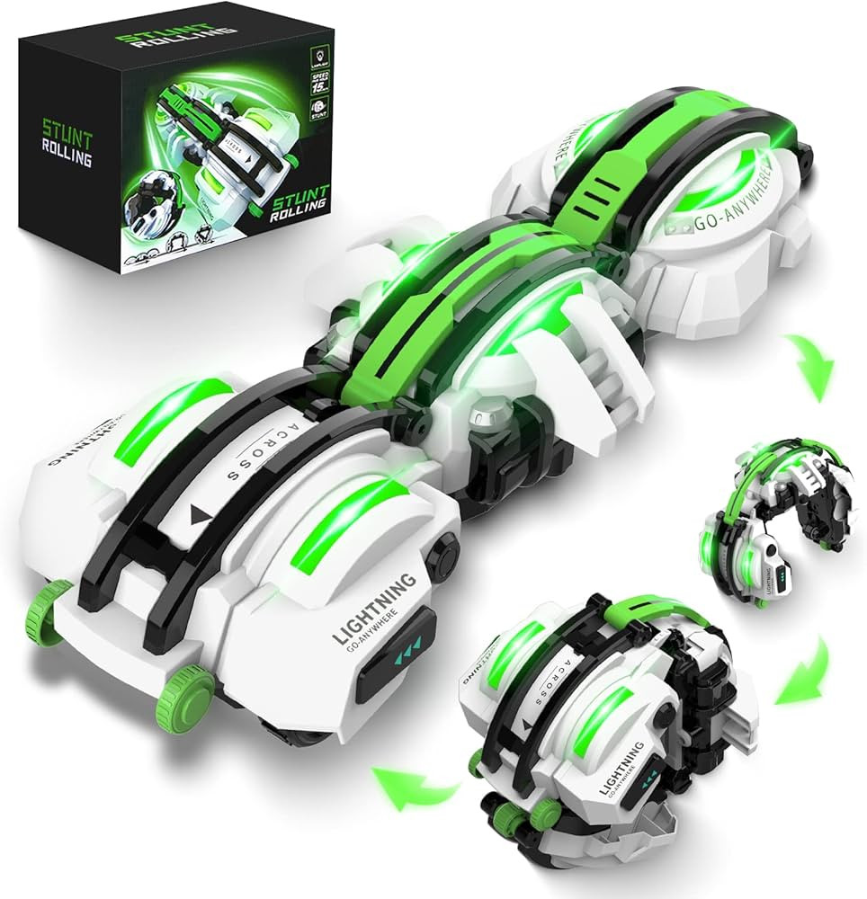 BAZADER RC Cars with LED Lights - Remote Control Car Snake 360° Roll Toys, Birthday for Kids Age... | Amazon (US)