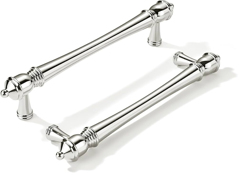 khtumeware 10 Pack 5 inch(128mm) Hole Center Virbant Polished Nickel Cabinet Pulls Heavy-Duty Sol... | Amazon (US)