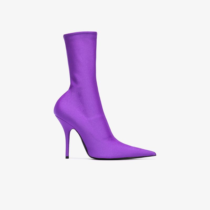 Balenciaga Purple knife 110 sock boots | Browns Fashion