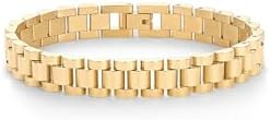 PAVOI 14K Gold Plated Waterproof Watch Strap Chain Bracelet for Women | Two Toned Mixed Metals St... | Amazon (US)