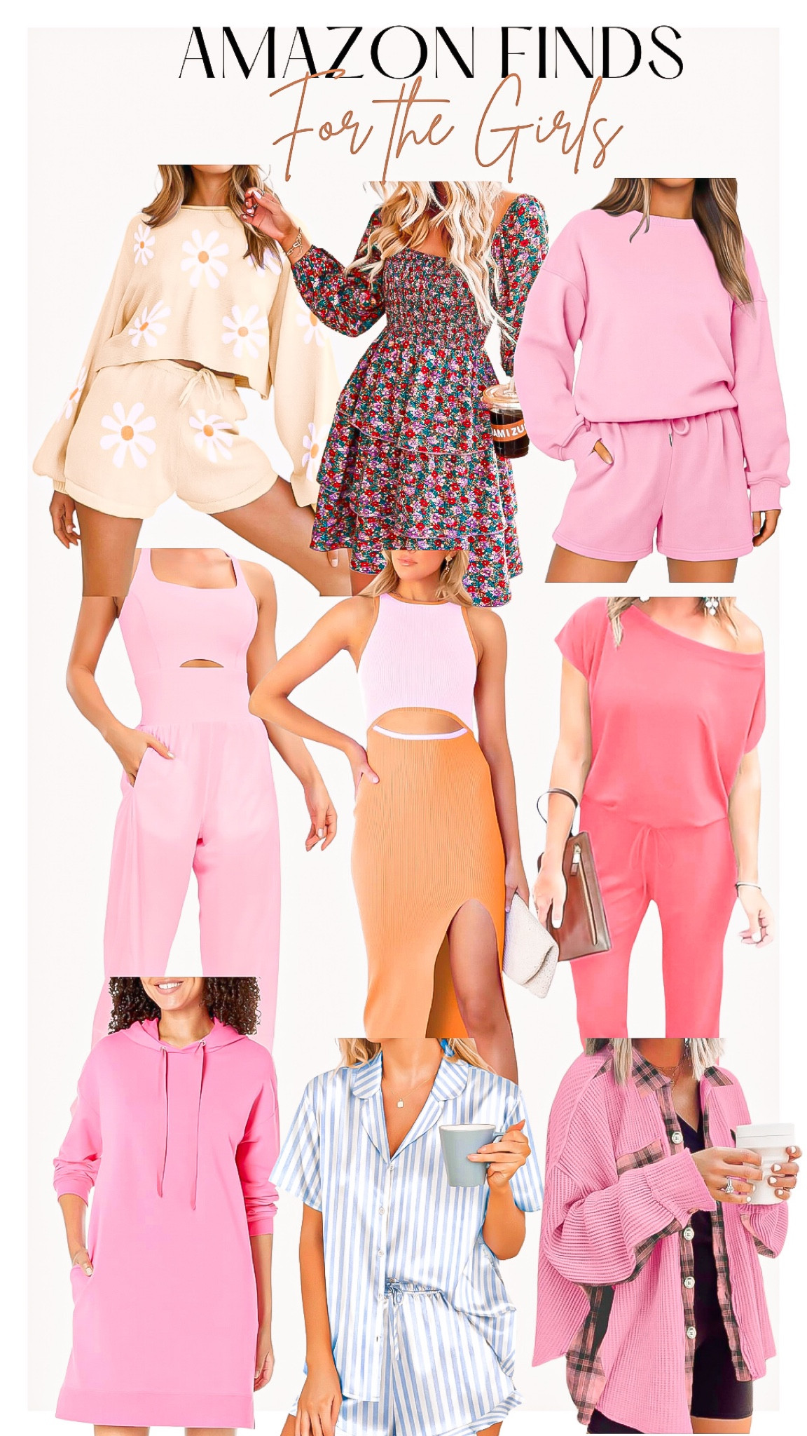 Thinking spring 🌺 

Floral set, two piece set, floral dress, spring dress, two piece lounge set, one piece active wear, pink and orange dress, pink one piece, travel outfit , pink dress, sweater dress, sweatshirt dress, pajamas, pink flannel , spring outfit 

#LTKstyletip #LTKGiftGuide #LTKSeasonal