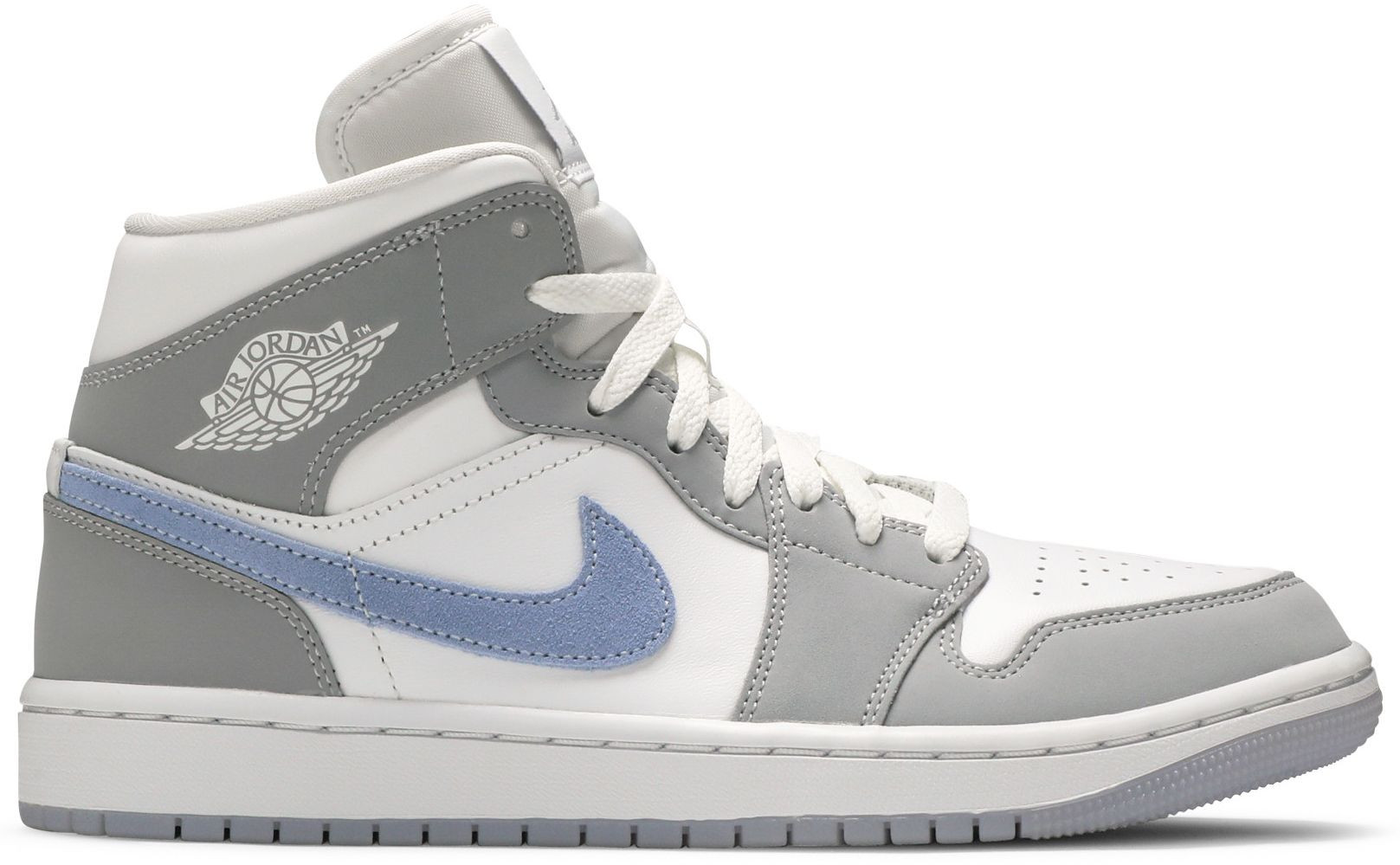Wmns Air Jordan 1 Mid 'Wolf Grey Aluminum' | GOAT