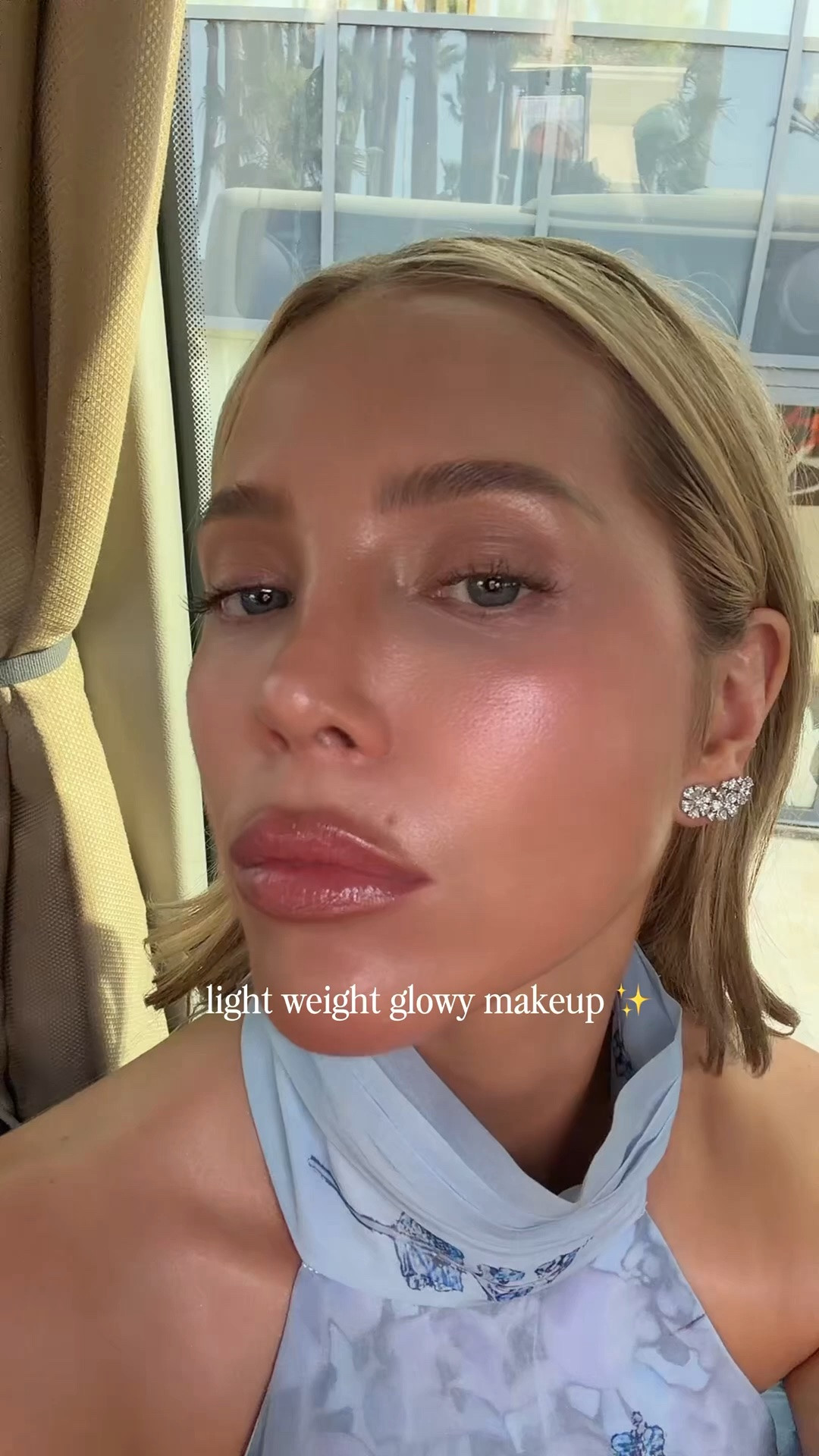 Light glowy summer makeup ✨ color info:
Brow gel: clear 
Flawless glow primer: 4 medium water bronzer: cove 
Lip stain: lowkey 
Pencil: endless cacao 
Dior pallet: 001 universal glow 
Mascara: brown 
Blush: bubbly pink 
Water blush : lychee
Concealer: 150N
Freckle pen: light 
Glush: posh 
Lip pencil: toffee 
Lipstick: beso rosa 
Lip balm: peach 
Bronze vail: caramel 
Highlight spf: church

#LTKBeauty