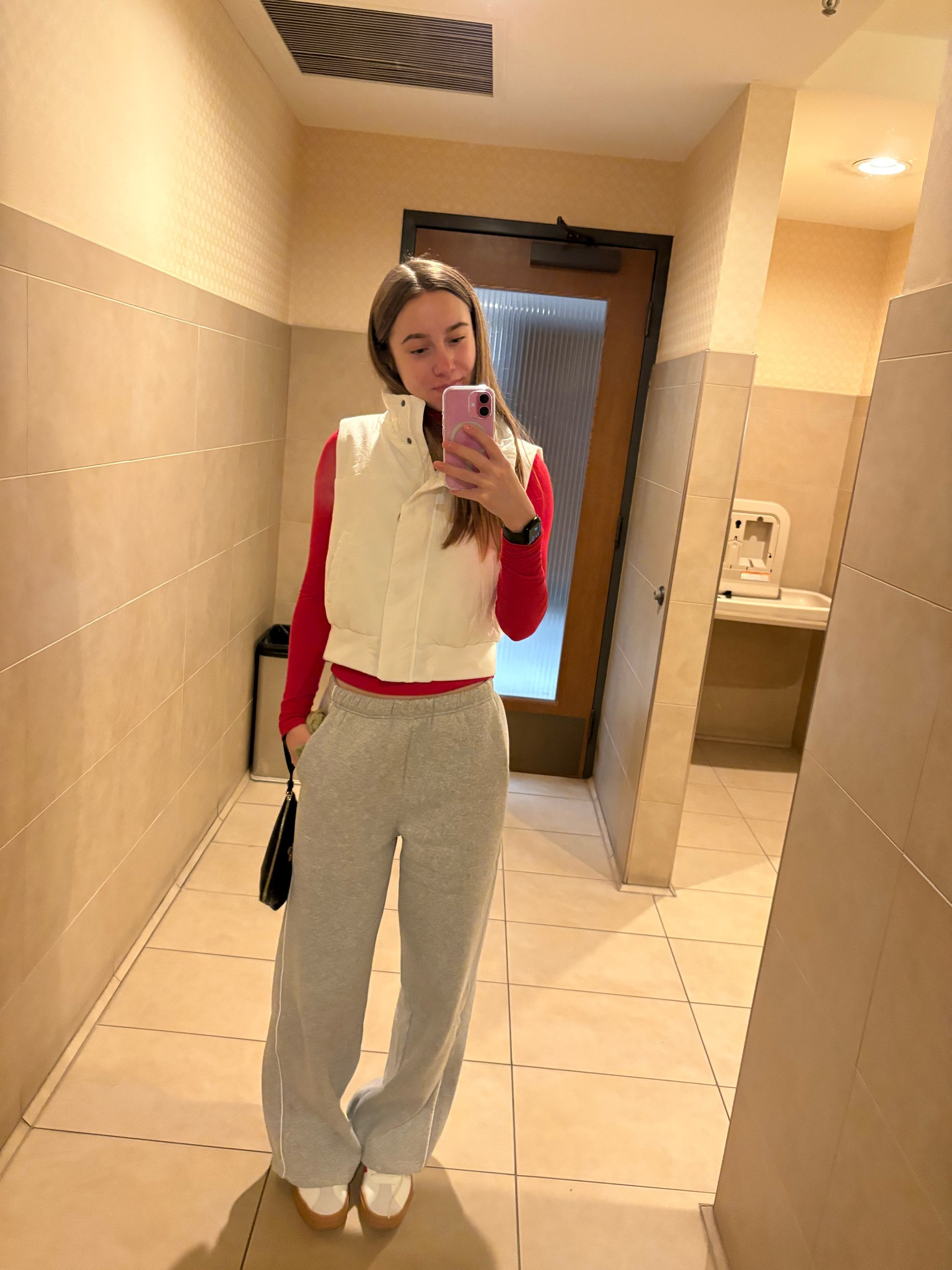 Holiday Shopping Outfit 
Pants - true to size(s)
Turtle neck - true to size (s)
Vest - runs small (m)
Shoes - true to size (s)

#LTKSeasonal #LTKHoliday #LTKFindsUnder100