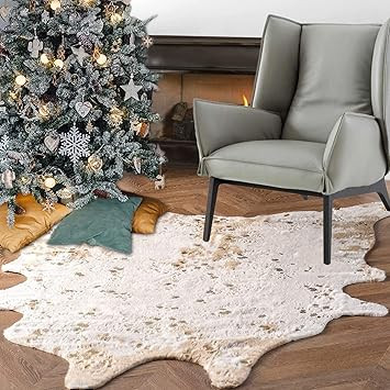 Vpory Faux Cowhide Rug - Premium Faux Cow Print Rug, Durable Western Room Decor Area Rugs for Liv... | Amazon (US)
