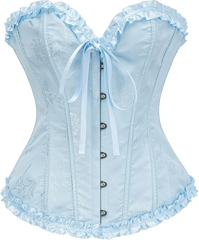 Vrapo Bustier Corset Top for Women | Overbust Lace Up Waist Cincher Shapewear Lingerie | Amazon (CA)