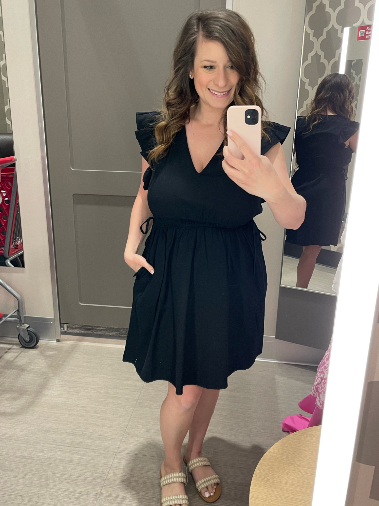 Womens dress / ruffle dress / target / spring / black dress / full bust friendly / petite / wedding guest / midsize / postpartum 

#LTKunder50 #LTKwedding #LTKsalealert