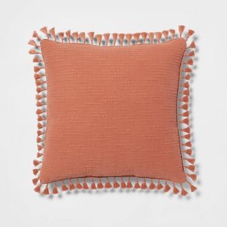 Euro Textured Slub Tassel Decorative Throw Pillow - Threshold™ | Target