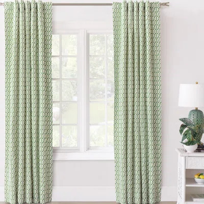 Meyer Cotton Blend Abstract Room Darkening Rod Pocket Single Curtain Panel | Wayfair North America