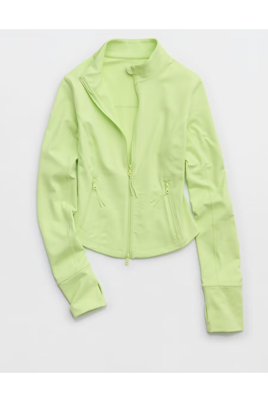 OFFLINE By Aerie The Hugger Full Zip Jacket Women's Sharp Green XXS | Aerie