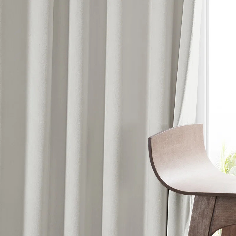 Albert Velvet Solid Blackout Thermal Rod Pocket Single Curtain Panel | Wayfair North America