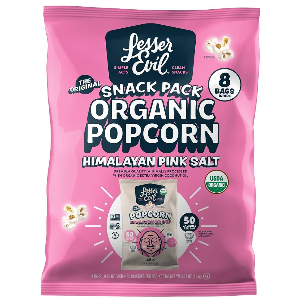 Lesser Evil - Buddha Bowl Organic Popcorn Himalayan Pink - 0.46 Ounce (Pack of 8) | Amazon (US)
