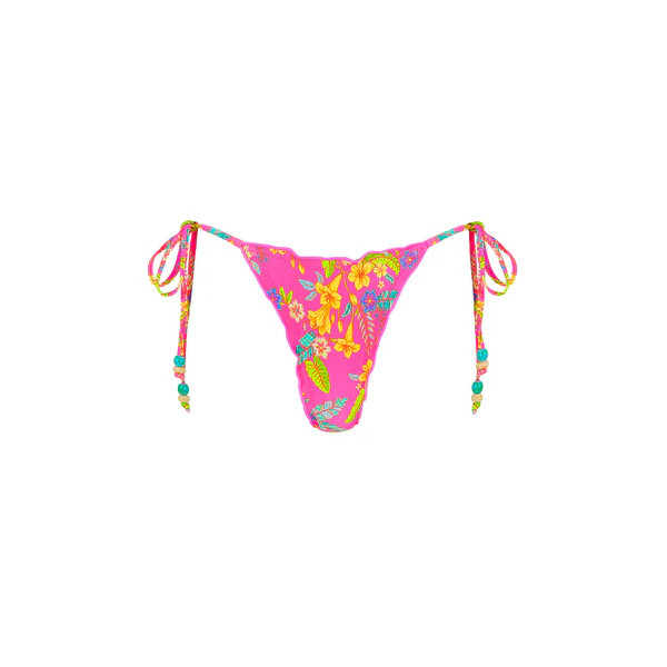 Lettuce Edge Thong Tie Bikini Bottom - Viva Vacation | Kulani Kinis US