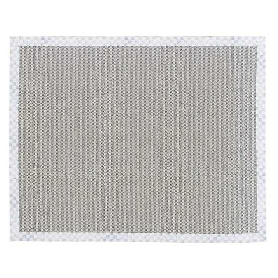 Sterling Check Chunky Sisal Wool Grey 6' x 9' Rug | MacKenzie-Childs