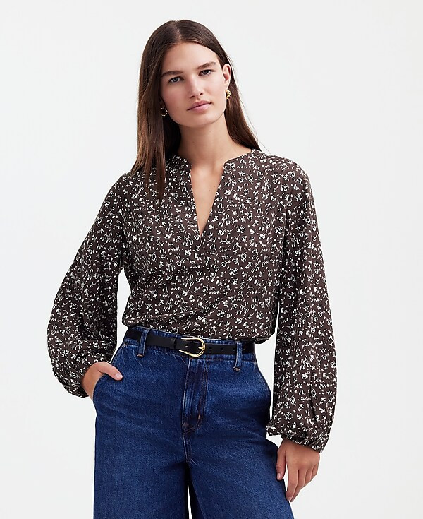 V-Neck Long-Sleeve Top | Madewell | Madewell