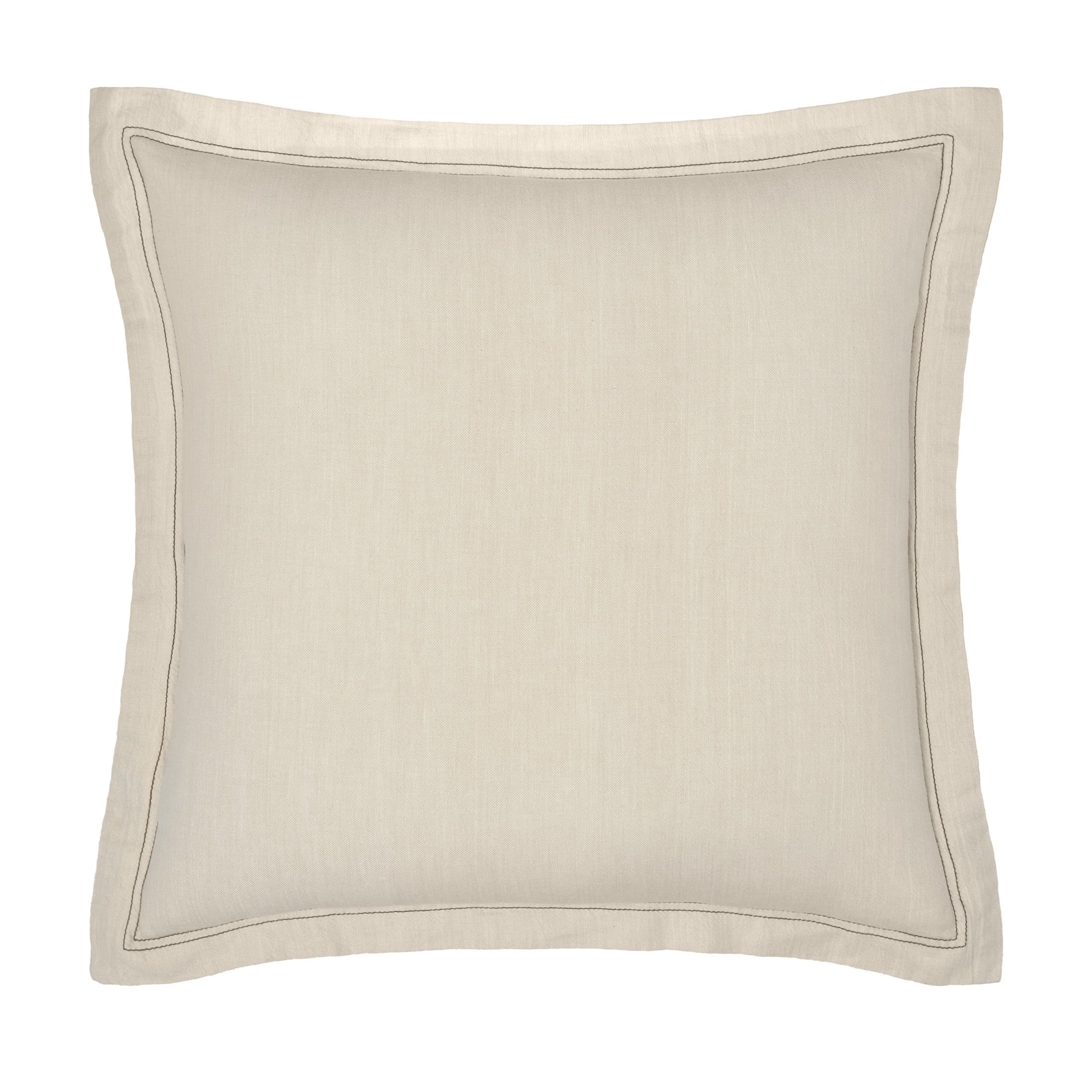 Gap Home Washed Denim Decorative Square Throw Pillow Khaki 18" x 18" - Walmart.com | Walmart (US)