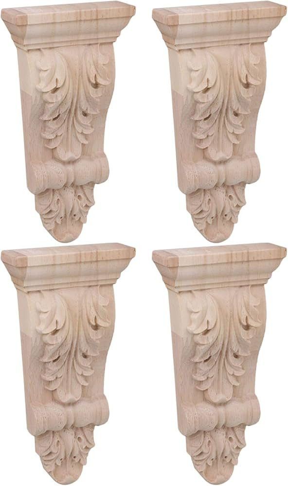 RDEXP 16x8x2.8cm European Style Wood Carved Onlay Appliqu Frame for Restaurant Decor Door Corner ... | Amazon (US)