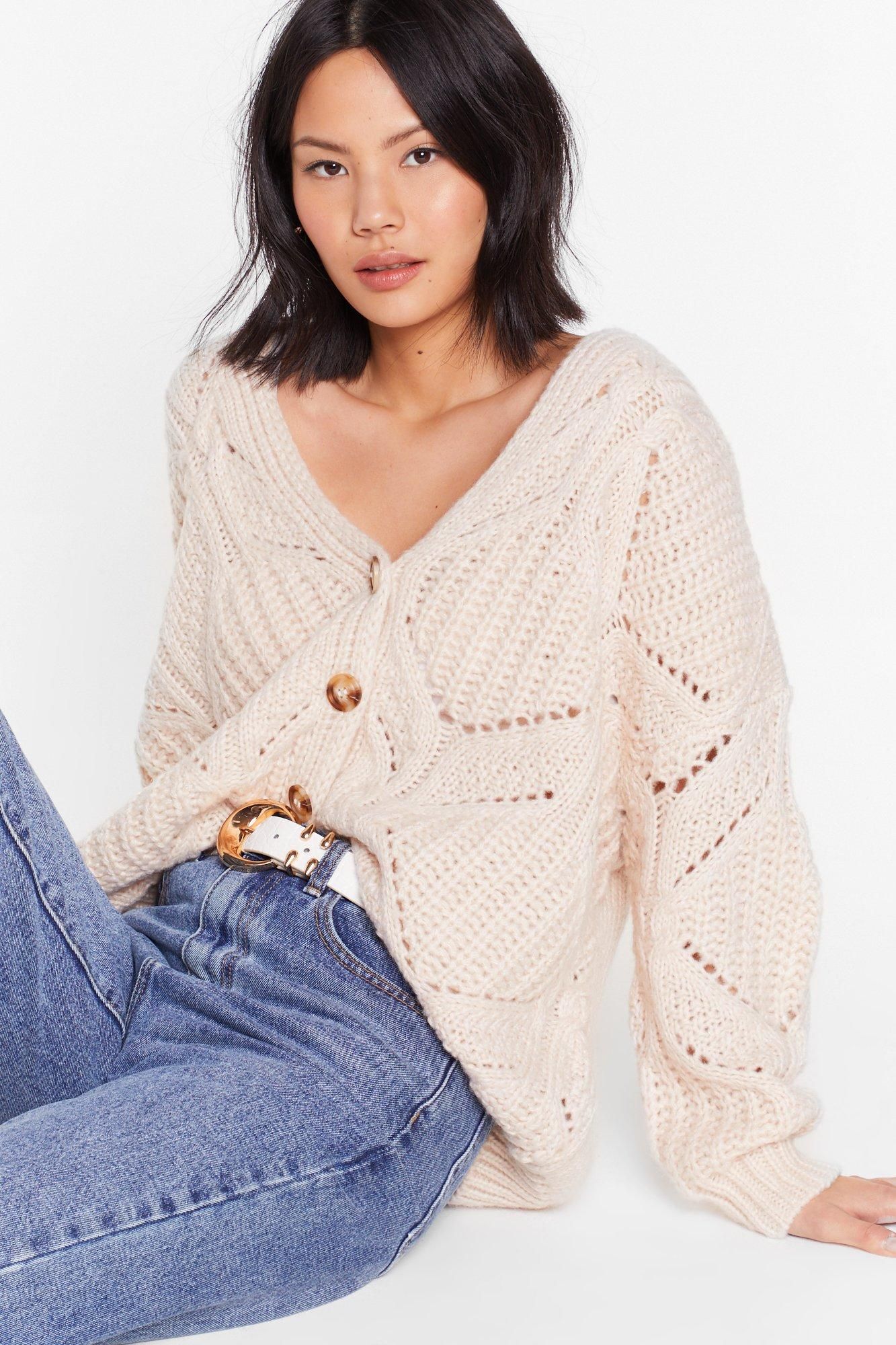 Relaxed Button Down Wide Knit Cardigan | NastyGal (UK, IE)