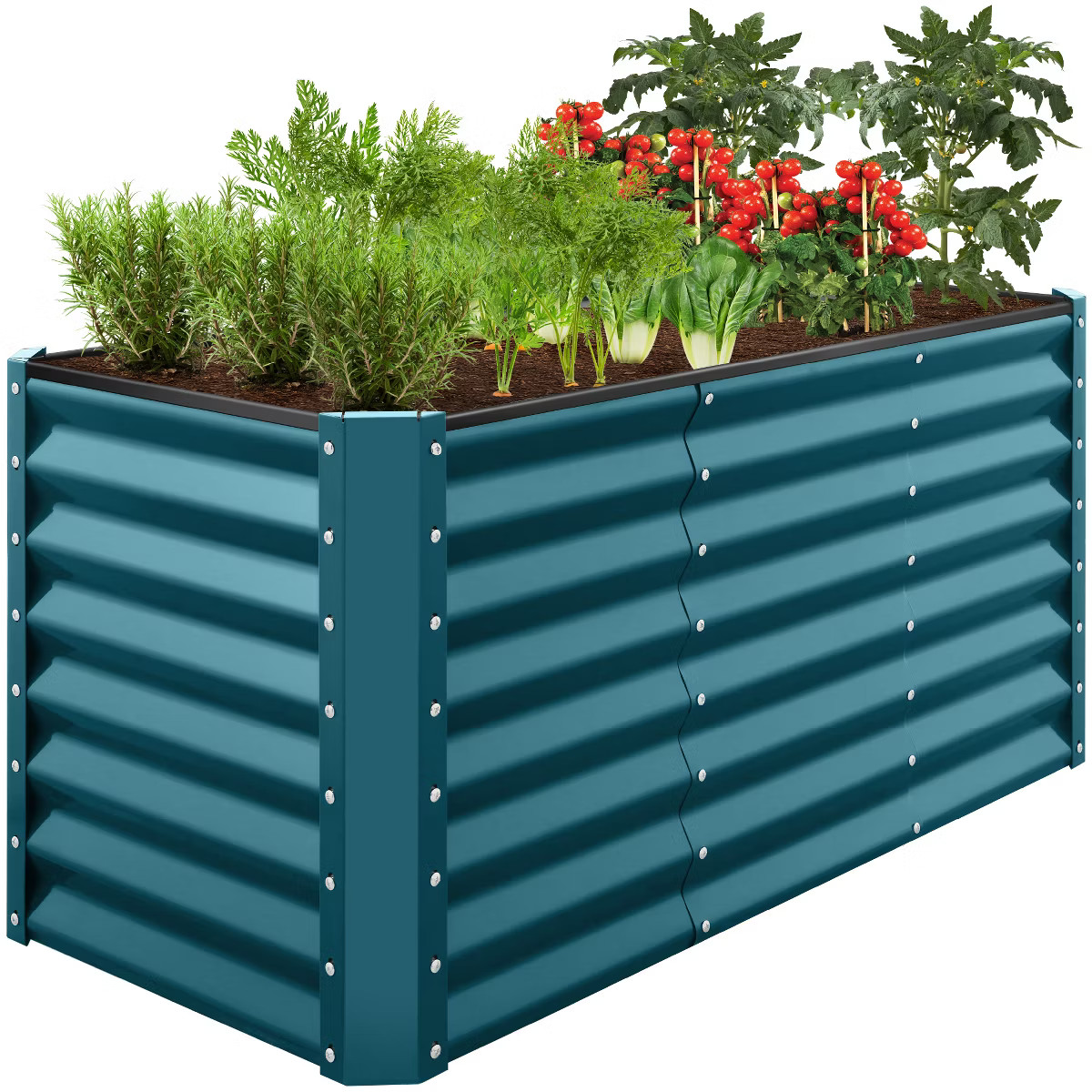 Best Choice Products 4x2x2ft Outdoor Metal Raised Garden Bed, Planter Box for Vegetables, Flowers... | Target