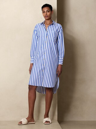 Poplin Midi Shirtdress | Banana Republic Factory