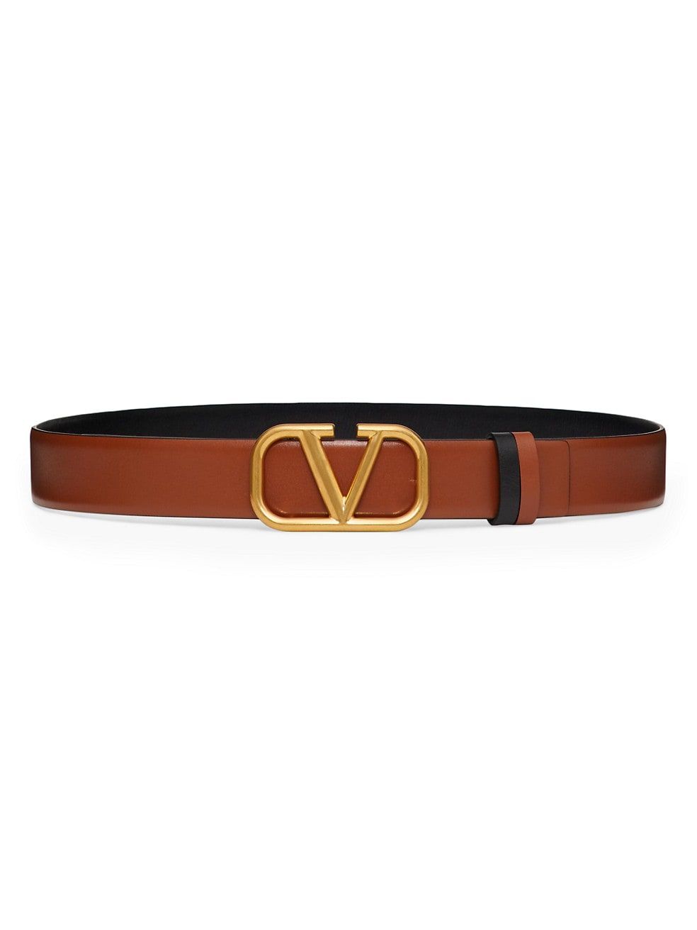 V Logo Reversible Leather Belt | Saks Fifth Avenue