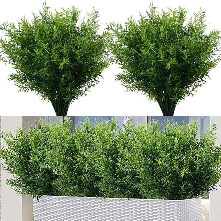 8 Bundles Outdoor Artificial Snapdragon Fern Plants UV Resistant No Fade Faux Plastic Greenery Sh... | Walmart (US)