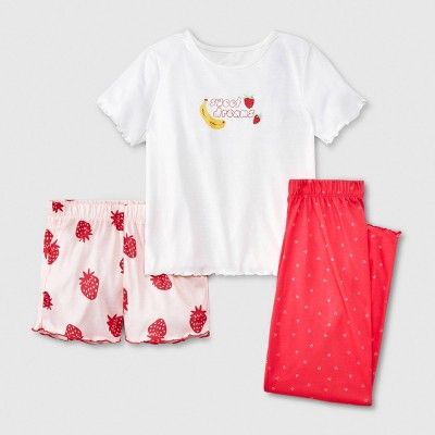Girls' 3pc Short Sleeve Pajama Set - Cat & Jack™ | Target