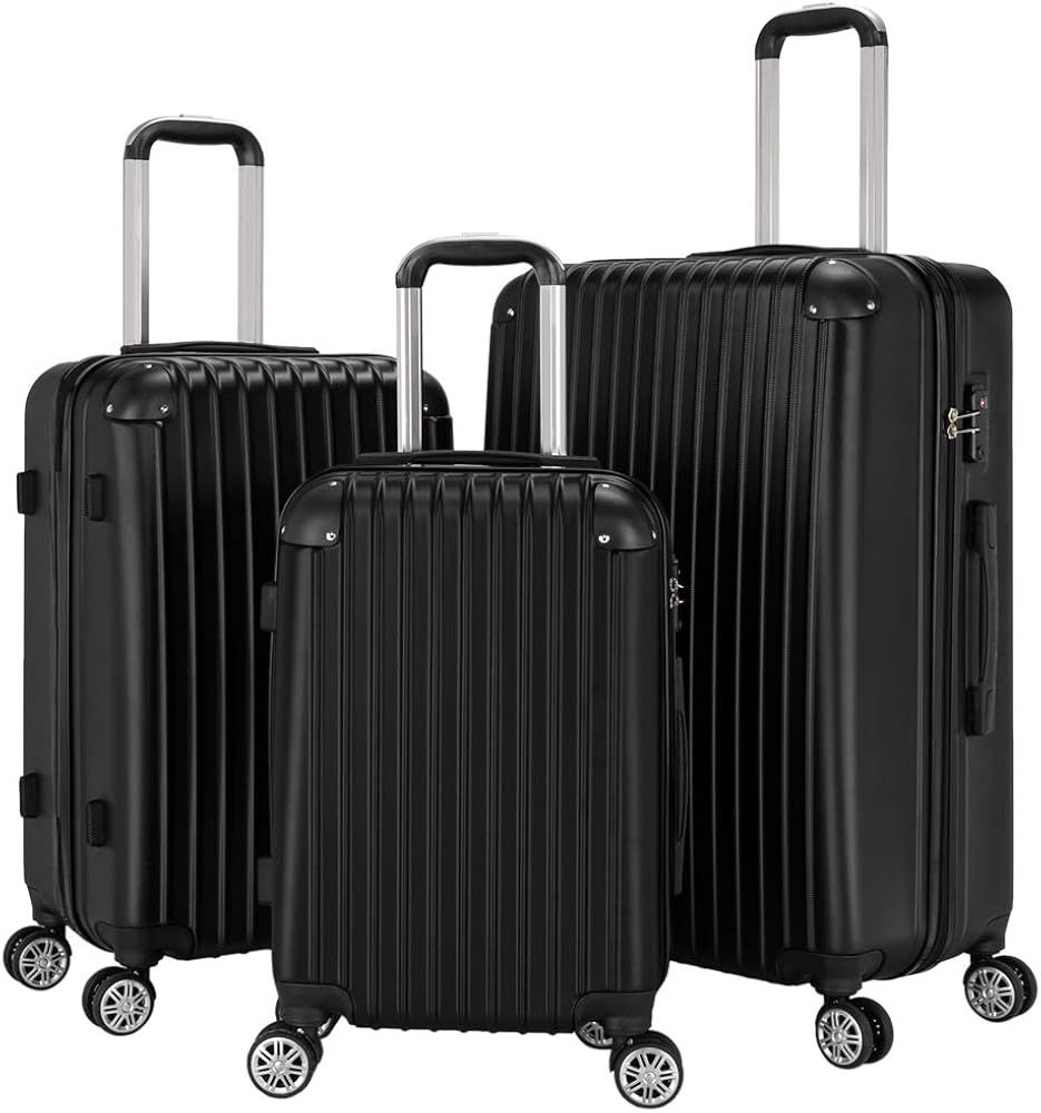 3 PCS Luggage Sets,20"/24"/28" Carry on Luggage,Luggage Sets for Women Men,Lightweight Expandable... | Amazon (US)