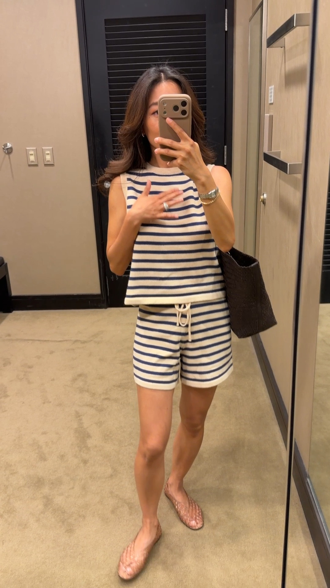 • cotton knit set XS/S fits definitely more like an XS so if you’re usually a small then go next size up. 
• jelly flats 5 size down. I also tried the Naturalizer ones linked in size 5 and like them a lot! The Naturalizer runs more TTS
• Madewell bag

Linked other nordstorm matching summer sets including several cotton finds. The strappy red gingham one is only partly cotton while the others are all cotton or a cotton linen blend.

#LTKPetite #LTKmomlife
