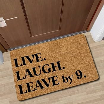 MjiejieM Funny Doormats Live Laugh Leave by 9 Indoor Floor Welcome Mat for Entrance Way Rubber Ba... | Amazon (US)