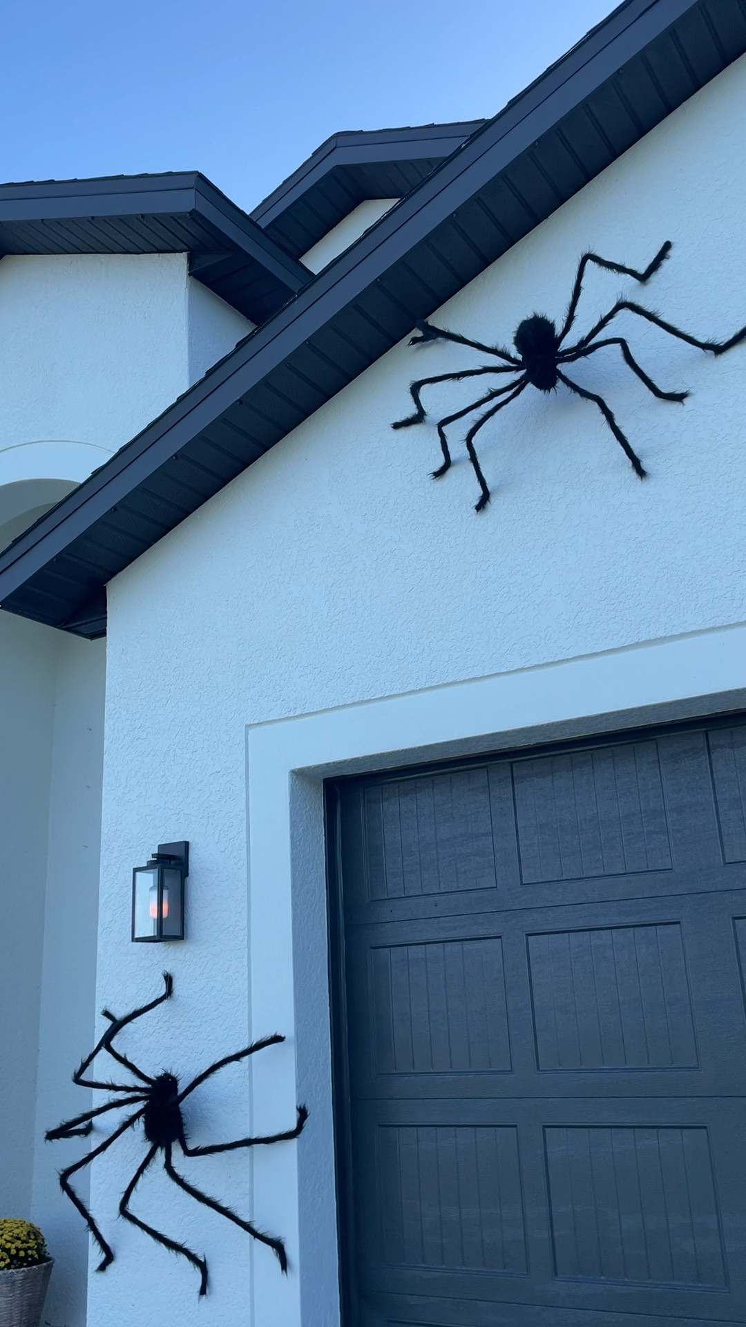 These Halloween outdoor spider decorations are so cute 🕷️🕸️ 
And the flickering lights are my favorite purchase of the season 🎃🕯️ they look so spooky at night!
Also linking the fishing line we used to hang the spiders. Super easy to do and no damage to the paint and stucco from using command hooks and double sided tape. 
—
Halloween decor, Amazon home, affordable seasonal decor finds, fall home finds

#LTKSaleAlert #LTKHalloween #LTKSeasonal