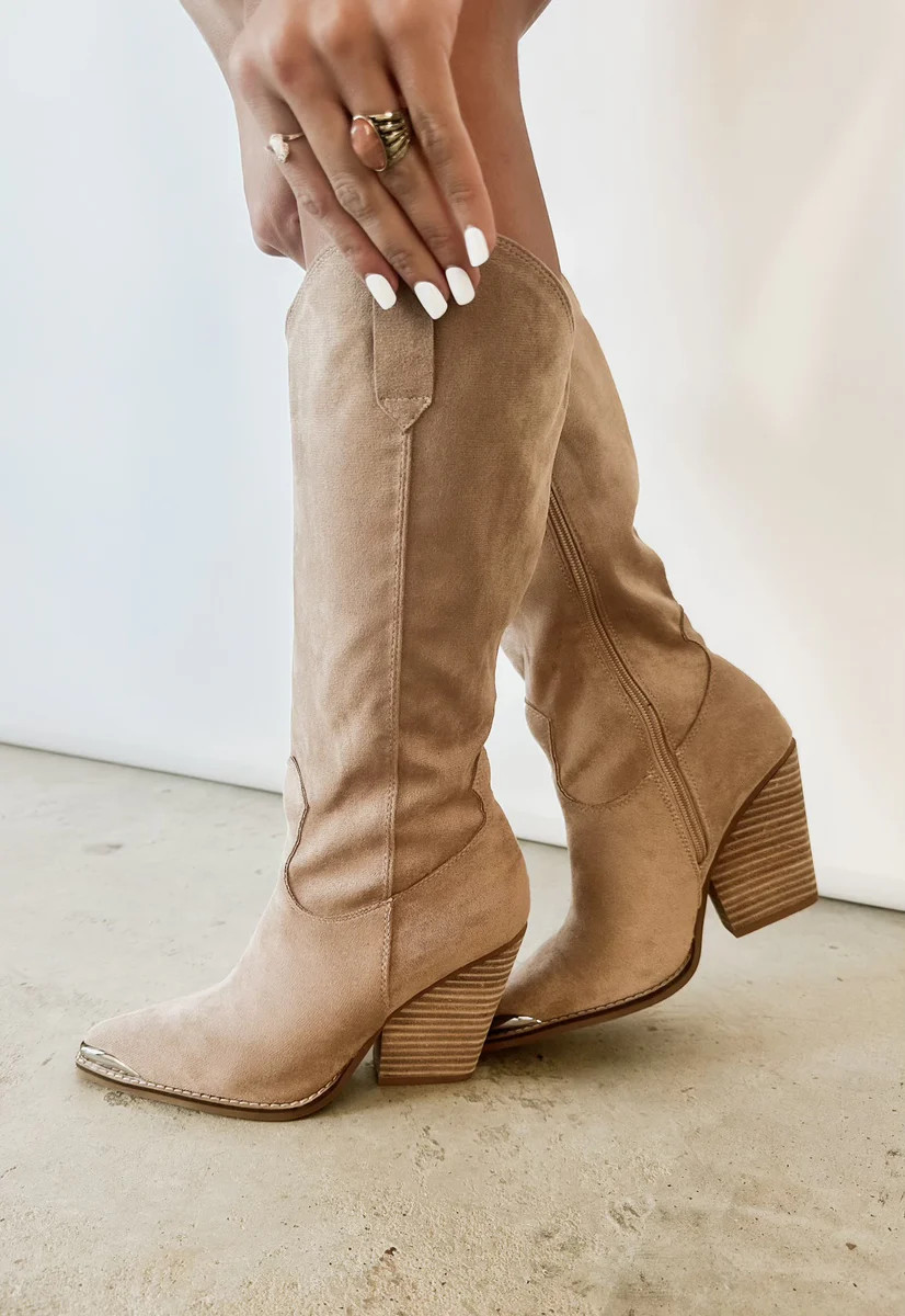 Cheyenne Taupe Steel Toe Boots | CK Squared Boutique
