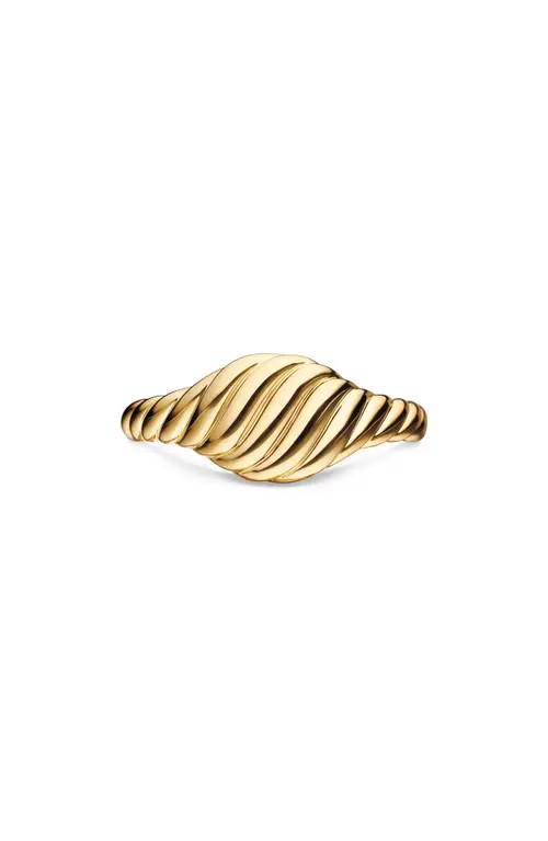 David Yurman Sculpted Cable Pinky Ring in 18K Yellow Gold at Nordstrom, Size 3.5 | Nordstrom
