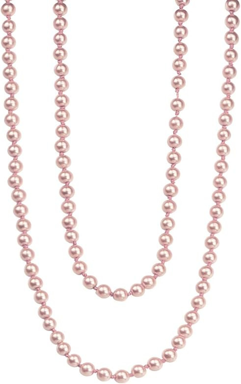 2 Pcs Pearl Necklace, Stylish Long Pearl Chain for Clothing, Clothing Accessories Bead Accessorie... | Amazon (US)