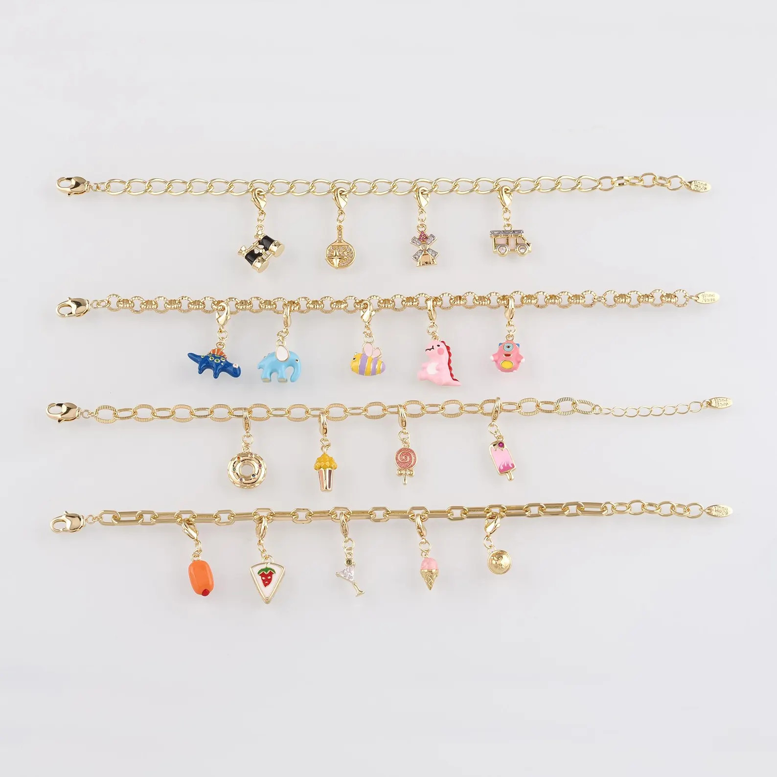 Custom Gold Charm Bracelet, Build Your Own Trendy Jewelry, Bracelet Bridesmaids | Etsy (US)