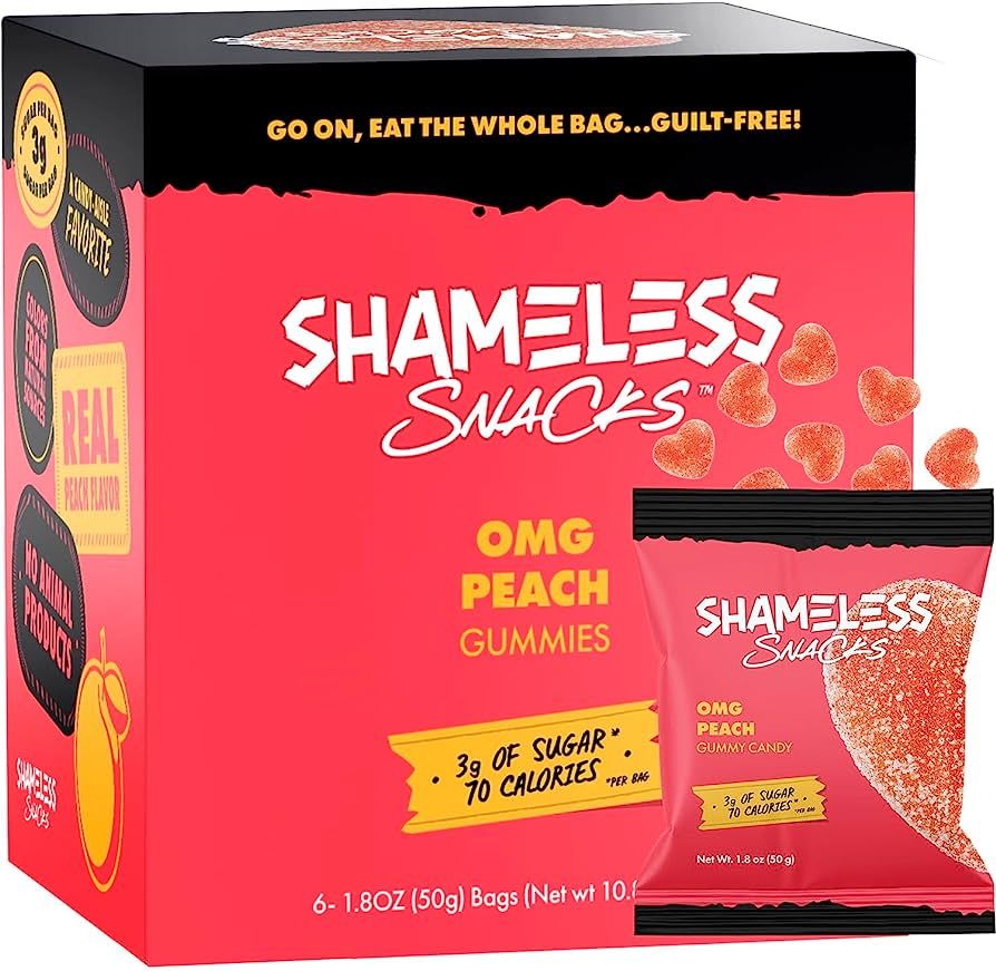 Shameless Snacks - Healthy Low Calorie Snacks, Low Carb Keto Gummies (Gluten Free) - 6 Pack OMG S... | Amazon (US)