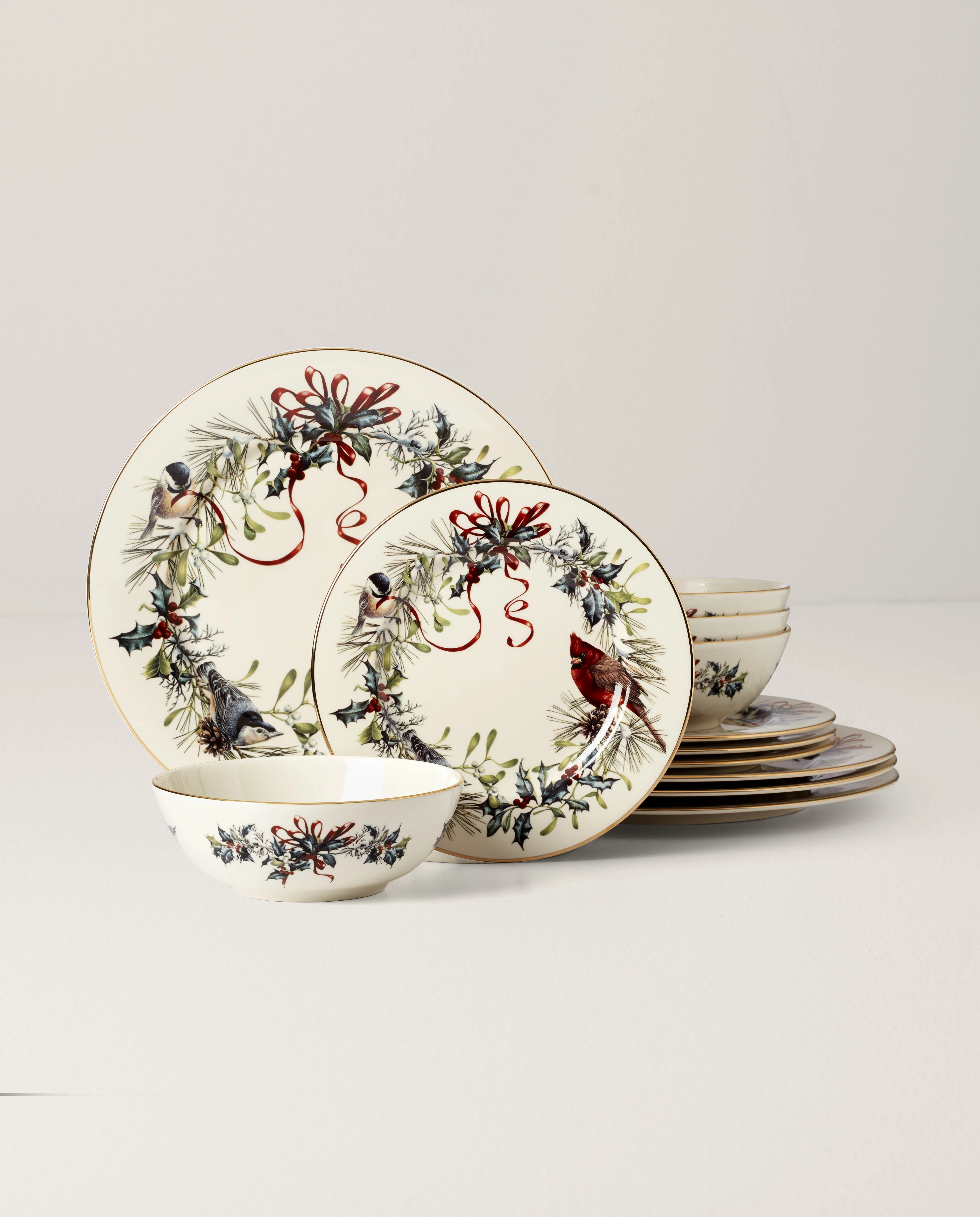 Lenox Winter Greetings 12-Piece Dinnerware Set & Reviews | Wayfair | Wayfair North America