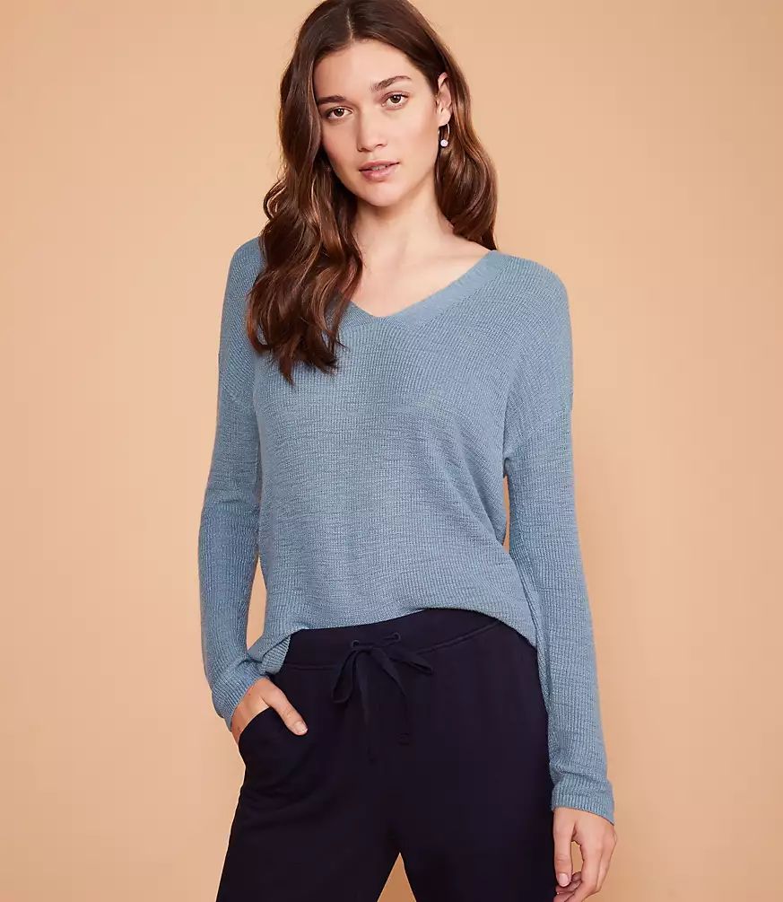 Lou & Grey V-Neck Tunic Sweater | LOFT | LOFT