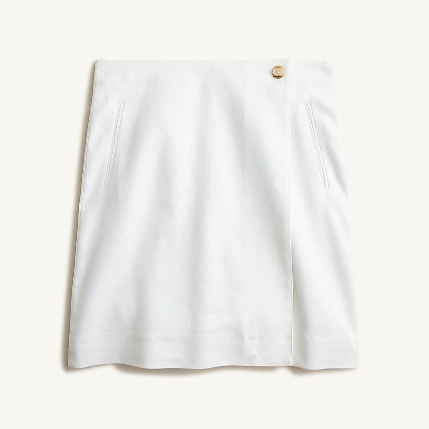 Wrap skirt in stretch linen | J.Crew US