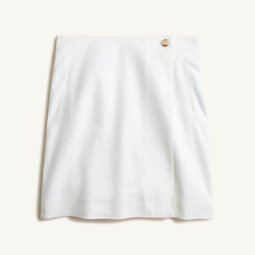 Wrap skirt in stretch linen | J.Crew US