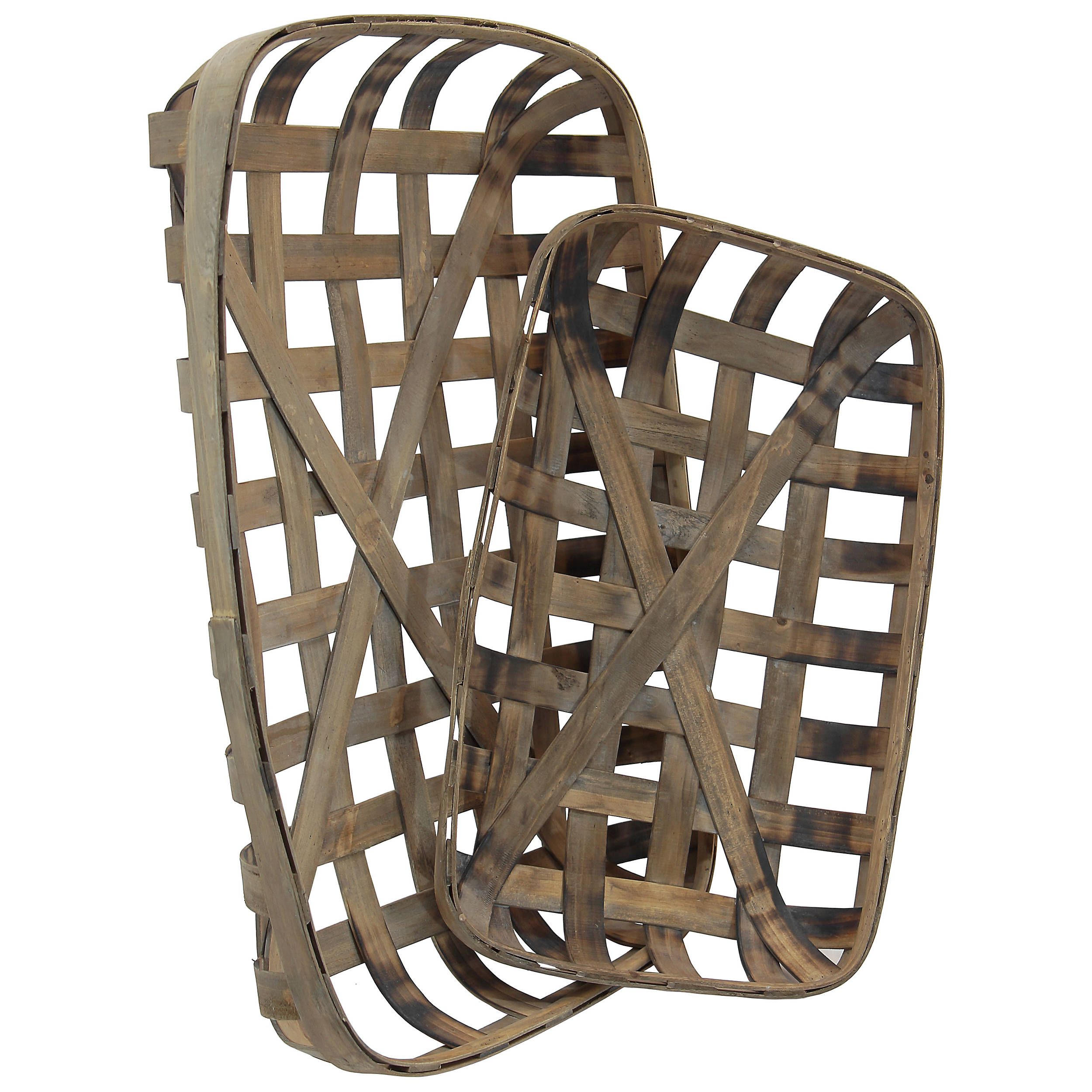 Natural Tobacco Baskets, Set of 2 | Kirkland's Home