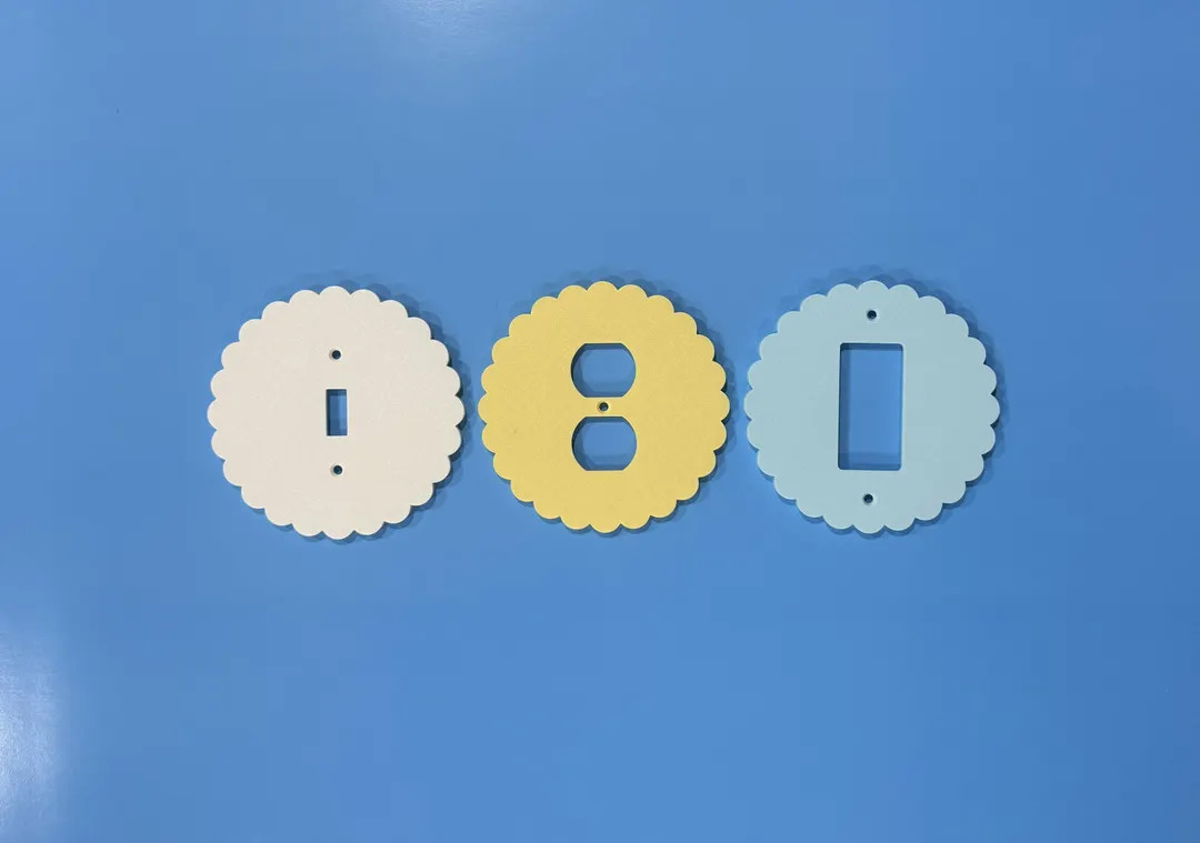 Scalloped Circular Light Switch Cover | Multiple Configurations Available | Multiple Color Option... | Etsy (US)