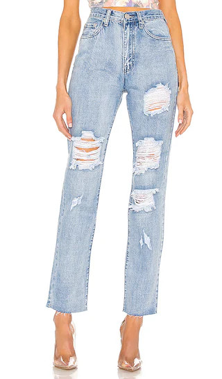 Ramona Straight Jean in Light Wash | Revolve Clothing (Global)